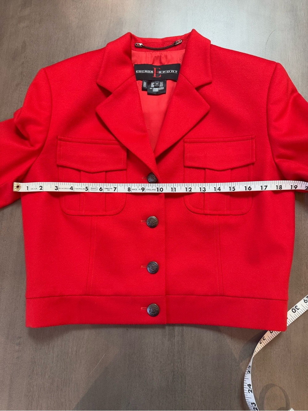 Vintage Escada Sport cropped jacket size 36 - 100% cashmere - Picture 3 of 6